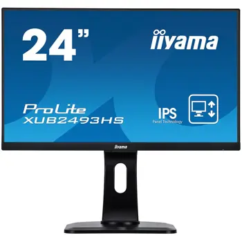 24" ETE IPS-panel, 1920x1080, 15cm Height Adj. Stand, 4ms, 250cd/m², Speakers, HDMI, DisplayPort (23,8" VIS), XUB2493HS-B6