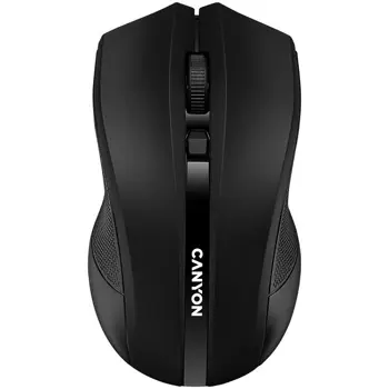 2.4GHz wireless Optical Mouse with 4 buttons, DPI 800/1200/1600, Black