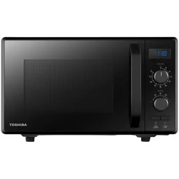 3-in-1 Microwave Oven with Grill and Combination Hob, 23 Litres, Rotating Plate with Storage, Timer, Built-in LED Lights, 900 W, Grill 1050 W, Pizza Programme, Black