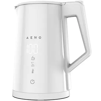 AENO Electric Kettle EK8S Smart: 1850-2200W, 1.7L, Strix, Double-walls, Temperature Control, Keep warm Function, Control via Wi-Fi, LED-display, Non-heating body, Auto Power Off, Dry tank Protection