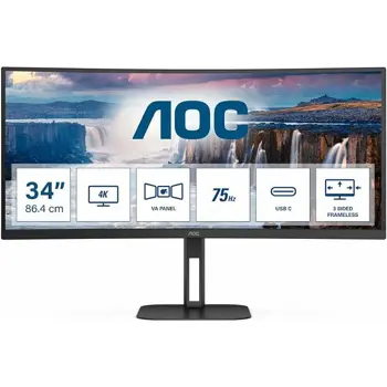 AOC CU34V5C, 34", HDMI, DP, USB-C, HAS