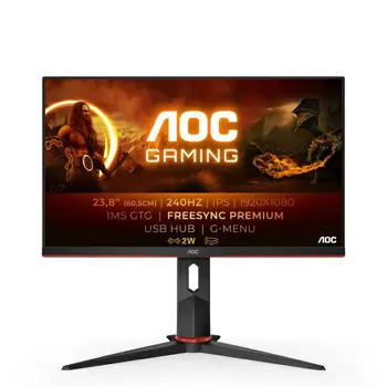 AOC LED 24", 24G2ZU, VGA, DP, 2xHDMI, 240Hz, Pivot