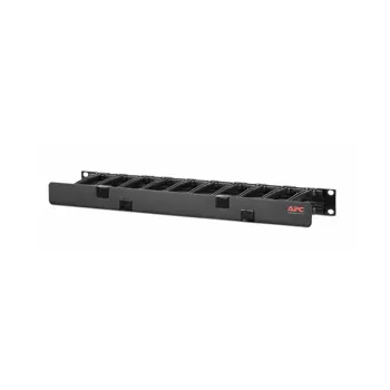 APC Horizontal Cable Manager, 1U x 4" (100mm) Deep, Single-Sided with Cover