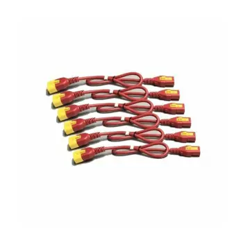 APC Power Cord Kit (6 ea), Locking, C13 to C14, 1.8m, Red