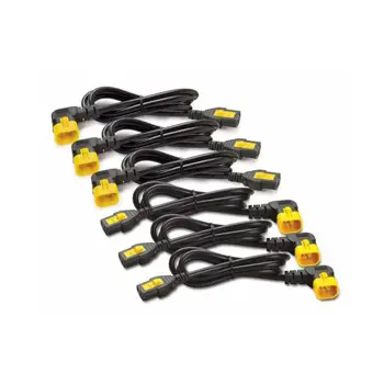 APC Power Cord Kit (6 ea), Locking, C13 TO C14 (90 Degree), 0.6m