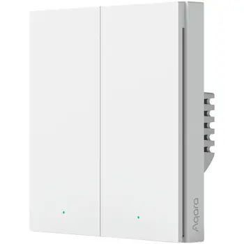 Aqara Smart Wall Switch H1 (with neutral, double rocker): Model: WS-EUK04; SKU: AK074EUW01