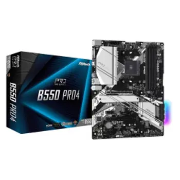 ASRock B550 PRO4, S.AM4, 4× DDR4/4133, PCIe 4.0, VGA/HDMI, ATX, 50256