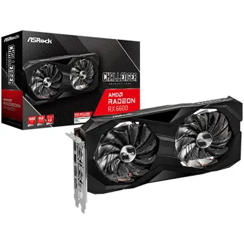 ASROCK Video Card AMD Radeon RX6600 Challenger D 8GB, GDDR6 128 bit, 1xHDMI, 3xDP 1.4, power 1x8 pin, recommended PSU 500W.