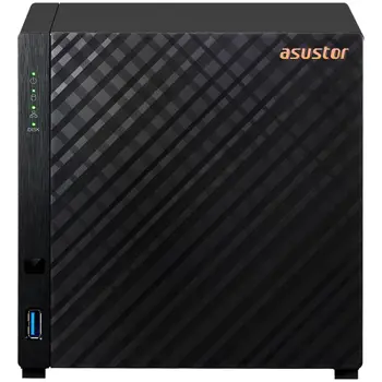 ASUSTOR Tower 4 bay NAS, Drivestor 4, Realtek RTD1296, Quad-Core, 1.4GHz, 1GB, 2.5GbE x1, USB3.2 Gen1 x2, WOW (Wake on WAN), Toolless installation, hardware encryption, EZ connect, EZ Sync, warranty: