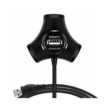 AXAGON HUE-X3B 4x USB2.0 TRINITY Hub, Crni