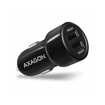 AXAGON PWC-5V5 car charger Smart 5V 2,4A + 2,4A, 24W, crni