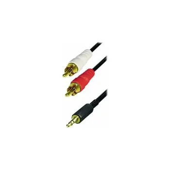 Cable 2x RCA-plug - 3,5 mm stereo gold plugs, 1,5m