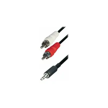 Cable 2x RCA-plug - 3,5 mm stereo plug, 10m