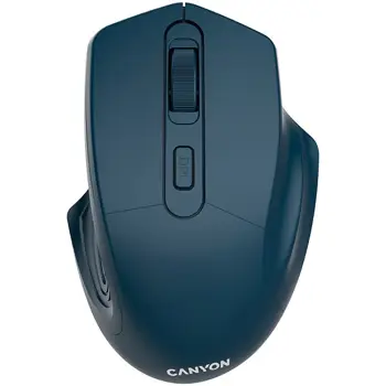 CANYON 2.4GHz Wireless Optical Mouse with 4 buttons, DPI 800/1200/1600, Dark Blue, 115*77*38mm, 0.064kg