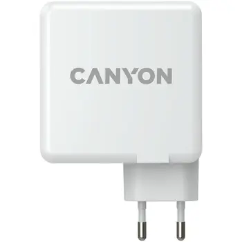 CANYON H-100, GAN 100W charger  Input:  100V-240V Output: USB-C1/C2: 5V 3A , 9V 3A , 12V 3A , 15V 3A , 20V 5A  USB-A 1/A2: 4.5V/5A, 5V/4.5A, 9V/3A, 12V/2.5A,  20V/1.5A  C1+C2 : 65W + 30W; C1+A1 : 65W