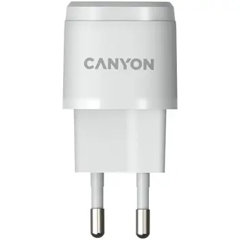 CANYON H-20-05, PD 20W Input: 100V-240V, Output: 1 port charge: USB-C:PD 20W (5V3A/9V2.22A/12V1.66A) , Eu plug, Over- Voltage ,  over-heated, over-current and short circuit protection Compliant with C