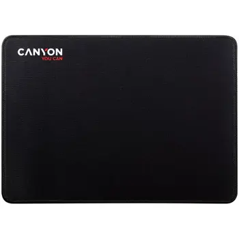 CANYON MP-4, Mouse pad,350X250X3MM,Multipandex,fully black with our logo (non gaming),blister cardboard