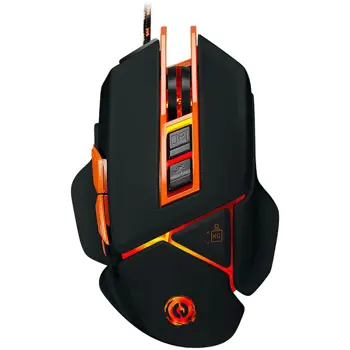 CANYON Optical gaming mouse, adjustable DPI setting 800/1000/1200/1600/2400/3200/4800/6400, LED backlight, moveable weight slot and retractable top cover for comfortable usage