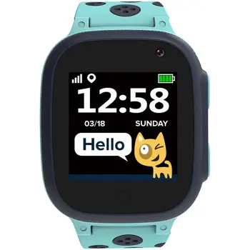 CANYON Sandy KW-34, Kids smartwatch, 1.44 inch colorful screen,  GPS function, Nano SIM card, 32+32MB, GSM(850/900/1800/1900MHz), 400mAh battery, compatibility with iOS and android, Blue, host: 52.9*4