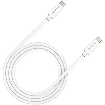 CANYON UC-44, cable, U4-CC-5A1M-E, USB4 TYPE-C to TYPE-C cable assembly 40G 1m 5A 240W(ERP) with E-MARK, CE, ROHS, white