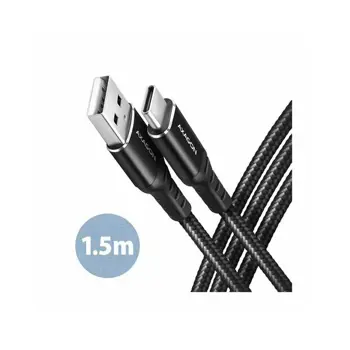 CC USB CM 2.0 <> USB AM, 1,5 m, Crna, HQ, BUCM-AM15AB, AXA