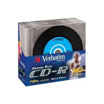 CD-R Verbatim 700MB 48× Datalife Plus Vinyl Look 10 pack Slimcase