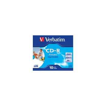 CD-R Verbatim 700MB 52× DataLife+ Wide PRINTABLE 10 pack JC