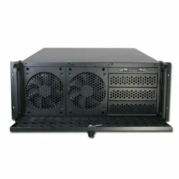 Chassis INTER-TECH IPC 4U-4129L, 4U Rack-Mountable, 1x ATX, 7 slots, USB2.0, Aluminium, PSU optional, Air Filters, With Door, Black