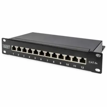 Digitus CAT 6A Patch Panel, shielded, 12-Port, 1U, 10"