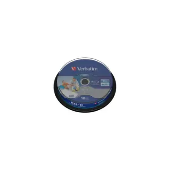 DVD Blu-Ray Verbatim BD-R SL 6× 25GB WIDE PRINTABLE No ID 10 pack spindle (Single Layer)