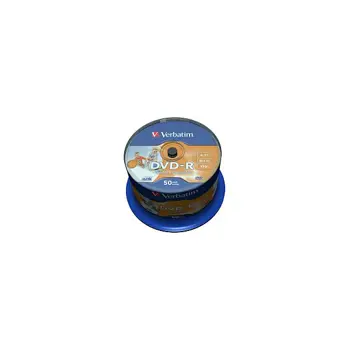 DVD-R Verbatim 4.7GB 16× Wide PRINTABLE (No ID) 50 pack spindle