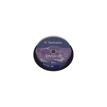 DVD+R Verbatim 4.7GB 16× Matt Silver 10 pack spindle