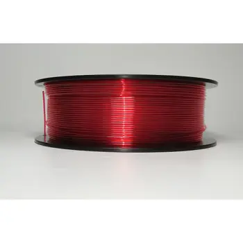 Filament for 3D, PET-G, 1.75 mm, 1 kg, red transpa