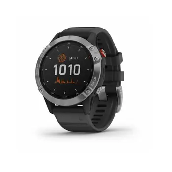 Garmin fenix 6 SOLAR Silver crni remen