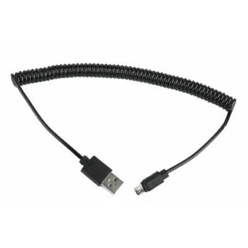 Gembird Coiled Micro-USB cable, 1.8 m, black