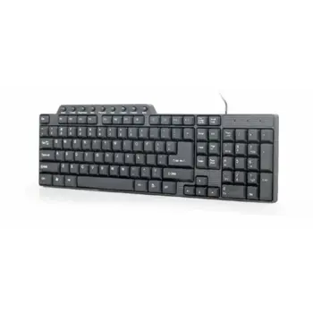 Gembird Compact multimedia keyboard, USB, HR layout, Black