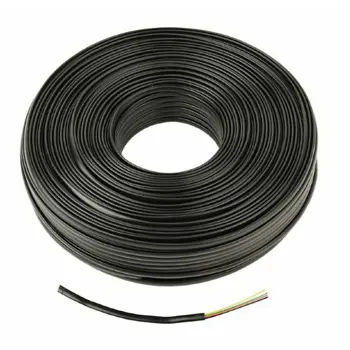 Gembird Flat telephone cable stranded wire 100 meters, black, 4 wires