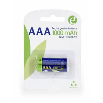 Gembird Ni-MH rechargeable AAA batteries, 1000mAh, 2pcs blister pack