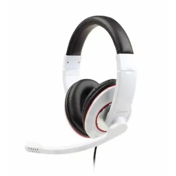 Gembird Stereo headset with rotating microphone, glossy white