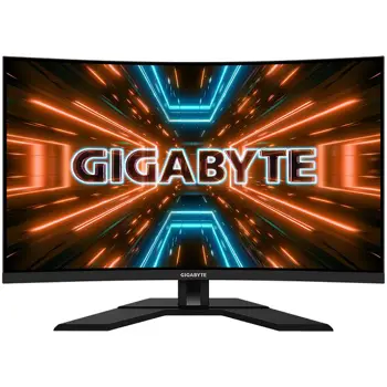 GIGABYTE GAMING KVM Monitor 31.5", VA 1500R Curved, QHD 2550x1440@165Hz/170Hz OC, 1ms MPRT, 2xHDMI 2.0, 1xDP 1.2, 2xUSB 3.0 Downstream, 1xUSB3.0 Upstream, 1xUSB-C, 1xAudio, Height&Tilt Adjustment