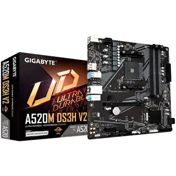 GIGABYTE Mainboard Desktop A520M DS3H V2