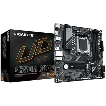 GIGABYTE Mainboard Desktop B650M D3HP (AM5, 4xDDR5, 1xHDMI, 2xDP, 2.5GbE LAN, mATX, Retail)