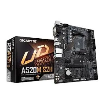 GigaByte MB A520M S2H, S.AM4, DDR4/5100(OC), PCIe, SATA3, M.2, RAID, G-LAN, VGA/DVI-D/HDMI, USB3.2, 7.1ch., mATX