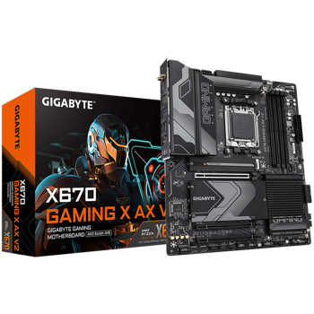 GIGABYTE MB X670 GAMING X AX V2 (AM5, 4x DDR5 256GB, 1 x PCI-E 4.0 x16x16, 1x PCI-E 3.0 x16x4, 1x PCI-E 3.0 x16x2, 1x M.2 PCIe 5.0 & 3x M.2 PCIe 4.0, 6x USB 3.2, 2x USB 3.2 Gen 2, 4x USB 2.0, 1x USB T