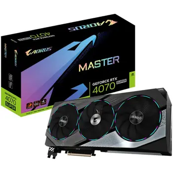 GIGABYTE Video Card NVIDIA GeForce RTX 4070 SUPER AORUS MASTER 12GB, GDDR6X 12GB/192bit, PCI-E 4.0, 1x HDMI, 3x DP, 1x 12VHPWR, Retail