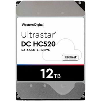 HDD Server WD/HGST ULTRASTAR DC HC520 (3.5’’, 12TB, 256MB, 7200 RPM, SATA 6Gb/s, 512N ISE P3), SKU: 0F30144/0F29590