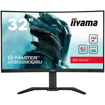 IIYAMA 32" ETE VA-panel Curved Gaming 1500R, G-Master Red Eagle, FreeSync, 2560x1440@144Hz, 350cd/m2, 1x DisplayPort, 2xHDMI, 0,2ms MPRT, Speakers, USB-HUB (2x 3.0), Black Tuner, 15cm Height Adj. Stan