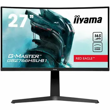 IIYAMA Monitor 27" ETE VA-panel, Curved Gaming 1500R, G-Master Red Eagle, FreeSync Premium, 1920x1080@165Hz, 250cd/m2, DisplayPort, 2xHDMI, 1ms MPRT, Speakers, USB-HUB (2x2.0), Black Tuner, Height adj