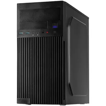 Inter-Tech PC Chassis IT-6521 Straight, mATX, 1x 5.25" external, 2x 3.5" int. & ext., 3x 2.5 internal, 2x USB 3.0, mATX MB, ATX PSU, 170 x 355 x 354mm (WxDxH), Dark Gray