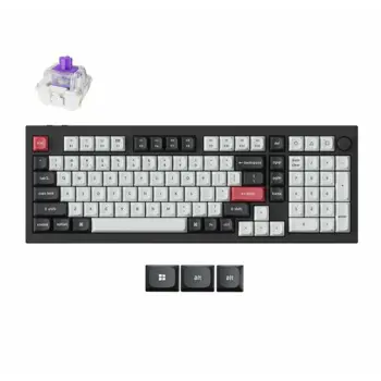 Keychron Q5 HE Swappable RGB Backlight Aluminum, Mehanička tipkovnica, Black, (+HR znakovi), Q5H